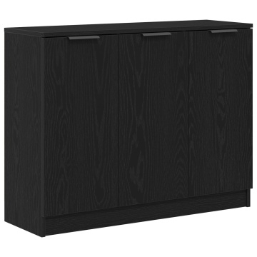 Dulap negru din stejar 90,5x30x70 cm din lemn stratificat - Img 2