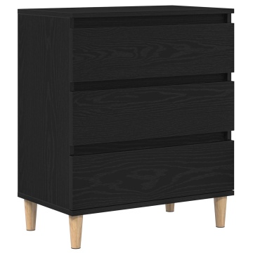 Dulap Negru Stejar 60x35x70 cm Lemn prelucrat - Img 2