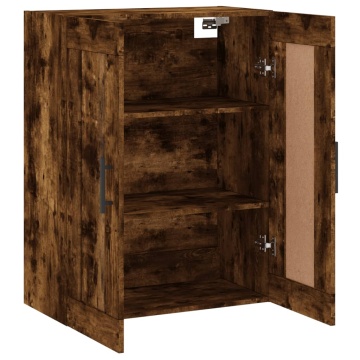 Dulap pe perete, stejar afumat, 69,5x34x90 cm, lemn prelucrat - Img 6