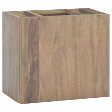 Dulap pentru baie de perete, 45x30x40 cm, lemn masiv de tec - Img 1