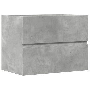 Dulap pentru baie, gri beton, 60x38,5x45 cm, lemn prelucrat - Img 2