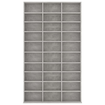 Dulap pentru CD-uri, gri beton, 102x16x177,5 cm, lemn compozit - Img 4