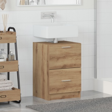 Dulap pentru Chiuvetă Stejar Artizan 40x37x59 cm Lemn Prelucrat - Img 4