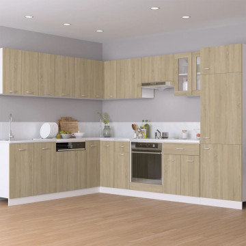 Dulap pentru cuptor, stejar Sonoma, 60 x 46 x 81,5 cm, PAL - Img 1