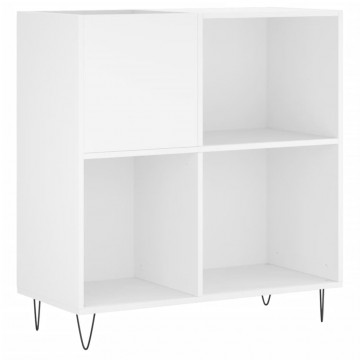 Dulap pentru discuri, alb, 84,5x38x89 cm, lemn compozit - Img 2
