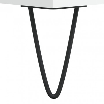 Dulap pentru discuri, alb, 84,5x38x89 cm, lemn compozit - Img 7