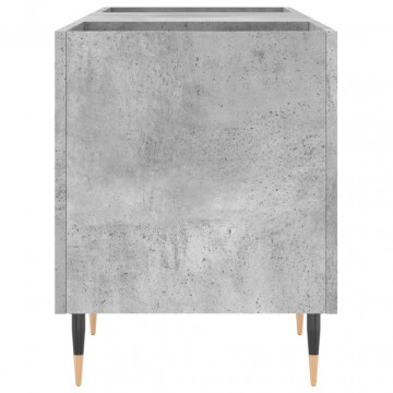 Dulap pentru discuri gri beton, 121x38x48 cm, lemn prelucrat - Img 8