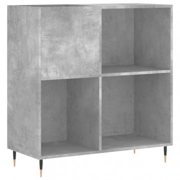 Dulap pentru discuri gri beton 84,5x38x89 cm lemn compozit - Img 2