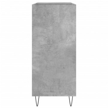 Dulap pentru discuri gri beton 84,5x38x89 cm lemn compozit - Img 8