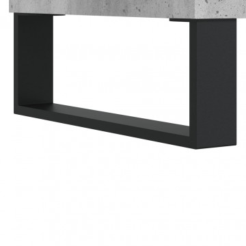 Dulap pentru discuri gri beton 84,5x38x89 cm lemn compozit - Img 7