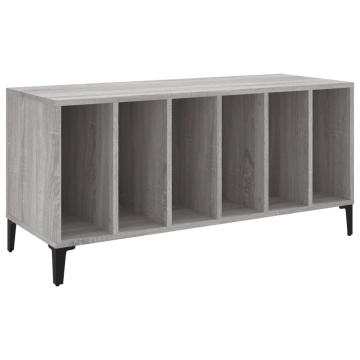 Dulap pentru discuri gri sonoma, 100x38x48 cm, lemn prelucrat - Img 2