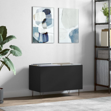 Dulap pentru discuri, negru, 74,5x38x48 cm, lemn prelucrat - Img 1