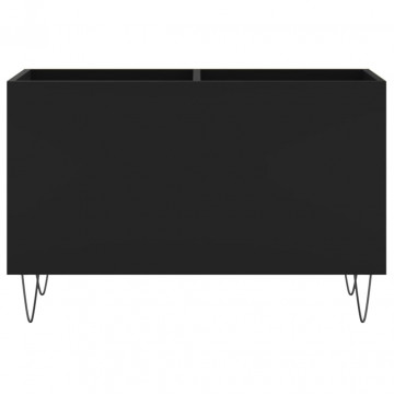 Dulap pentru discuri, negru, 74,5x38x48 cm, lemn prelucrat - Img 4