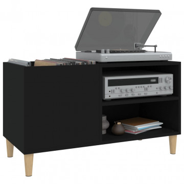 Dulap pentru discuri, negru, 84,5x38x48 cm, lemn prelucrat - Img 4