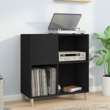 Dulap pentru discuri negru 84,5x38x89 cm lemn compozit - Img 1