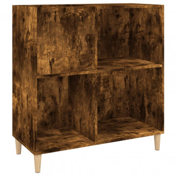 Dulap pentru discuri stejar fumuriu 84,5x38x89 cm lemn compozit - Img 2