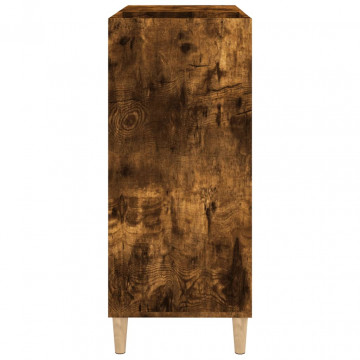 Dulap pentru discuri stejar fumuriu 84,5x38x89 cm lemn compozit - Img 5