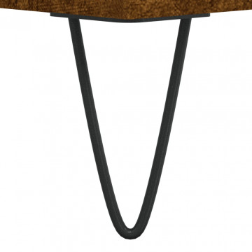 Dulap pentru discuri stejar fumuriu 84,5x38x89 cm lemn compozit - Img 7