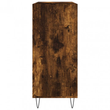 Dulap pentru discuri stejar fumuriu 84,5x38x89 cm lemn compozit - Img 8