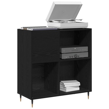 Dulap pentru discuri, stejar negru 84,5x38x89 cm lemn prelucrat - Img 3