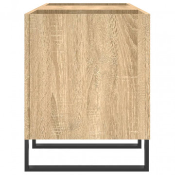 Dulap pentru discuri stejar sonoma 121x38x48 cm, lemn prelucrat - Img 8