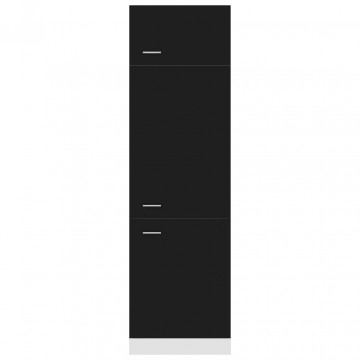 Dulap pentru frigider, negru, 60 x 57 x 207 cm, PAL - Img 8