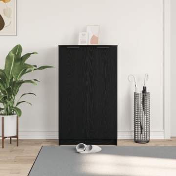 Dulap pentru încălțăminte Negru Stejar 59x35x100 cm din lemn - Img 4
