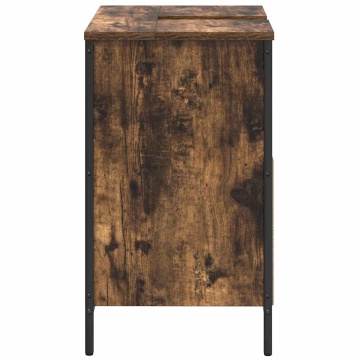 Dulap pentru lavoar baie stejar afumat 60x34,5x60 cm - Img 6