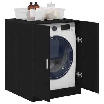 Dulap pentru mașina de spălat Stejar negru 70,5x71,5x91,5 cm din lemn prelucrat - Img 3