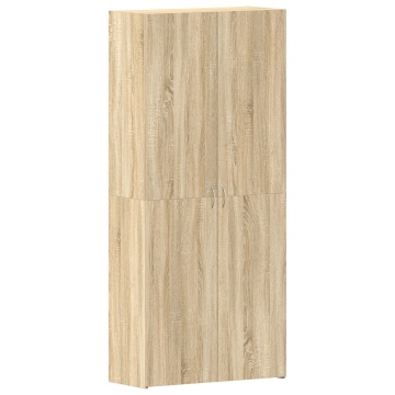 Dulap pentru pantofi Stejar Sonoma 80x35,5x180 cm Lemn prelucrat - Img 2