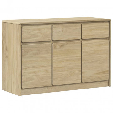 Dulap "SAUDA", stejar, 114x43x75,5 cm, lemn masiv de pin - Img 2