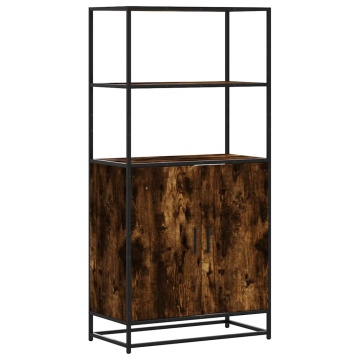 Dulap stejar afumat 68x35x139 cm lemn și metal prelucrat - Img 2