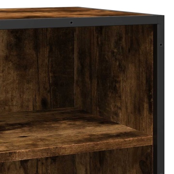 Dulap, stejar fumuriu, 68x35x76 cm, lemn prelucrat și metal - Img 6