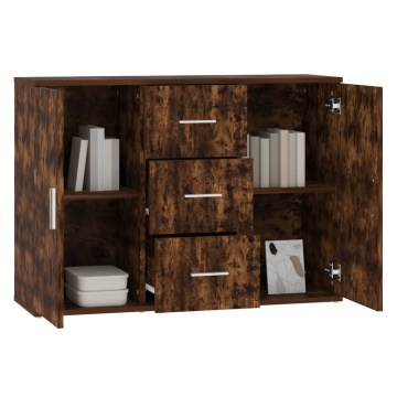 Dulap, stejar fumuriu, 91x29,5x65 cm, lemn compozit - Img 4