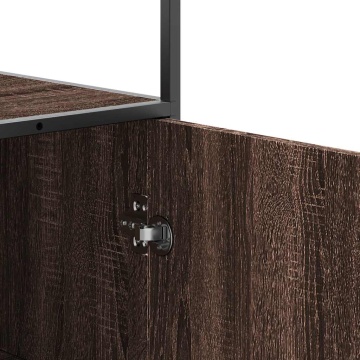 Dulap Stejar maro 68x35x139 cm lemn și metal prelucrat - Img 7