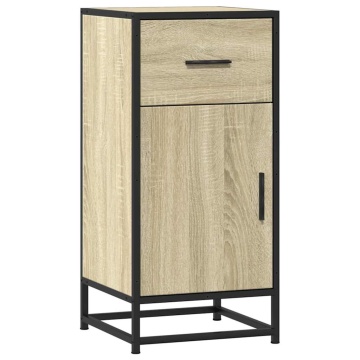 Dulap, stejar sonoma, 35,5x35x76 cm, lemn prelucrat și metal - Img 2