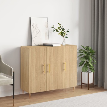 Dulap, stejar sonoma, 90x34x80 cm, lemn compozit - Img 1