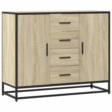 Dulap, stejar sonoma, 92x35x76 cm, lemn prelucrat - Img 2