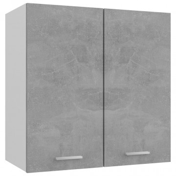 Dulap suspendat, gri beton, 60x31x60 cm, lemn prelucrat - Img 1