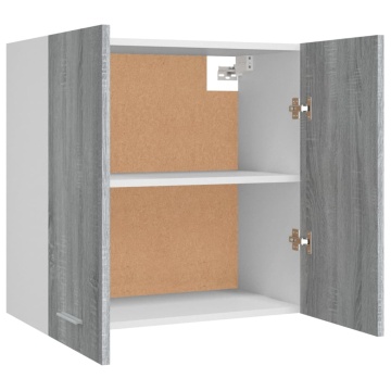 Dulap suspendat, gri sonoma, 60x31x60 cm, lemn prelucrat - Img 5