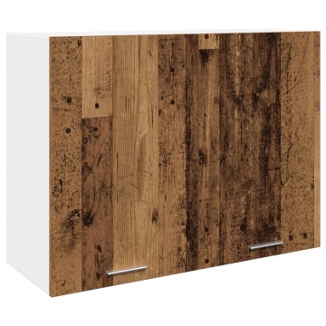 Dulap suspendat, lemn vechi, 80x31x60 cm, lemn prelucrat - Img 2