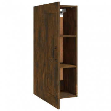 Dulap suspendat, stejar fumuriu, 35x34x90 cm, lemn prelucrat - Img 6