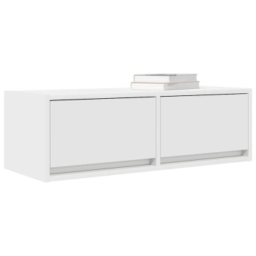 Dulap TV alb 80x31x25,5 cm lemn prelucrat - Img 4