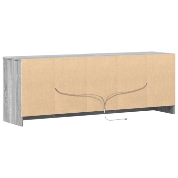 Dulap TV cu LED, gri sonoma, 139,5x34x50 cm, lemn prelucrat - Img 7