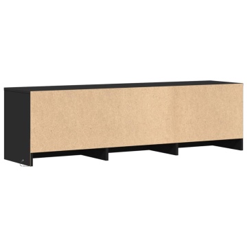 Dulap TV cu LED, negru, 140x34x40 cm, lemn prelucrat - Img 7