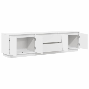 Dulap TV cu lumini LED alb 193,5x41x50 cm - Img 5