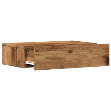 Dulap TV cu lumini LED, lemn vechi, 60x35x15,5 cm - Img 6