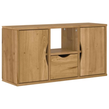 Dulap TV cu sertar „ODDA” 79x24x40 cm lemn masiv de pin - Img 2