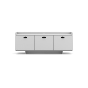 Dulap TV cup alb mat, 139 cm - Img 5