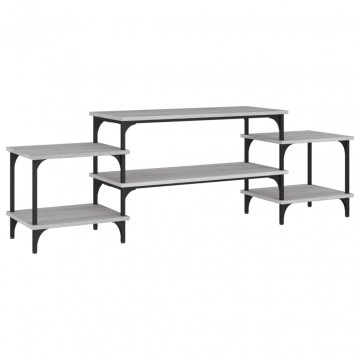 Dulap TV, gri sonoma, 157x35x52 cm, lemn prelucrat - Img 2